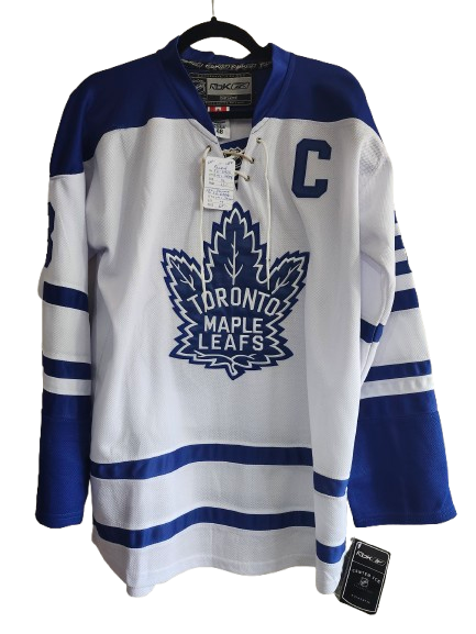 NHL CCM #3 Phaneuf  "C" Toronto Maple Leaf's White Jersey M