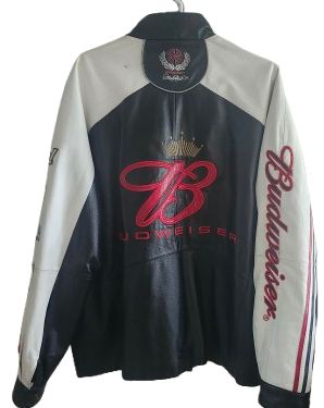 NASCAR #8 Budweiser Authentic Wilson Chase Leather Jacket M