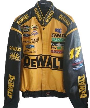 DeWALT Leather Racing Jacket Matt Kenseth #17 NASCAR Streetwear Size M