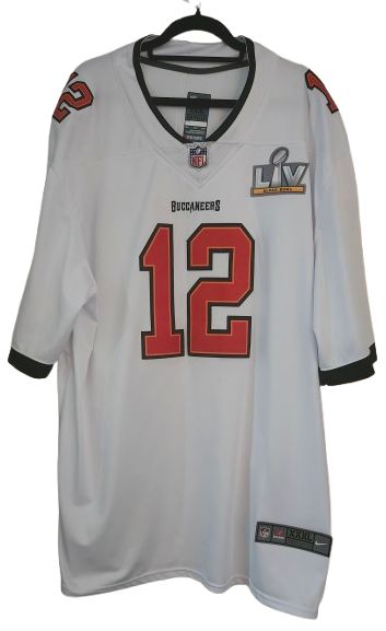 NFL #12 Brady Buccaneers White Jersey 3XL