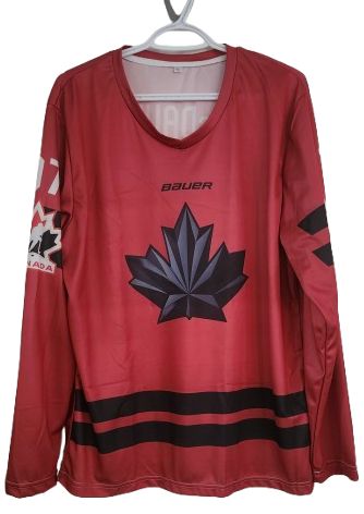 McDavid #97 Team Canada Hockey Long Sleeve Jersey – Bauer – Red – Size XL