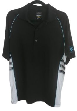 Greg Norman Black Golf Polo Shirt – Size S – Performance Fit