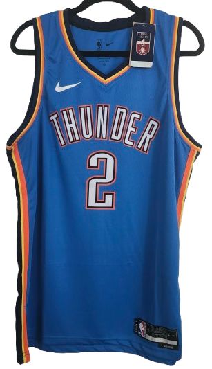 NBA Thunder #2 Gilgeous-Alexander Lite Blue Icon Edition Jersey Medium