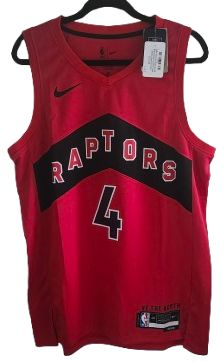 NBA Toronto Raptors #4 Barnes Icon Edition Red Jersey Medium NEW