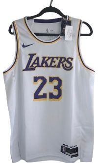 NBA Lakers #23 James Association Edition White Jersey Medium NEW