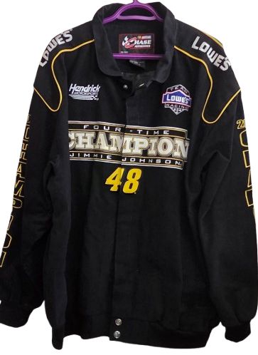 CHASE #48 Jimmy Johnson Lowes 4X Champ Black Jacket XL