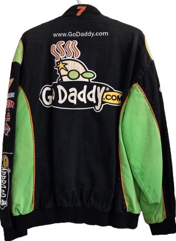 NASCAR GoDaddy Jacket Black/Green Jacket XL