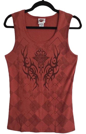 Harley-Davidson Woman's Rustic Orange  Muscle top Large