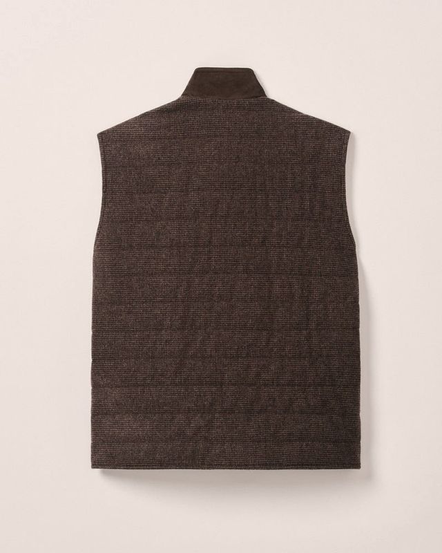 CORDE QUILTED FAUX SUEDE VEST