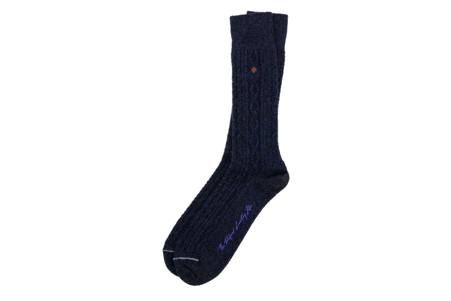 CASHMERE CABLE-NAVY-OS