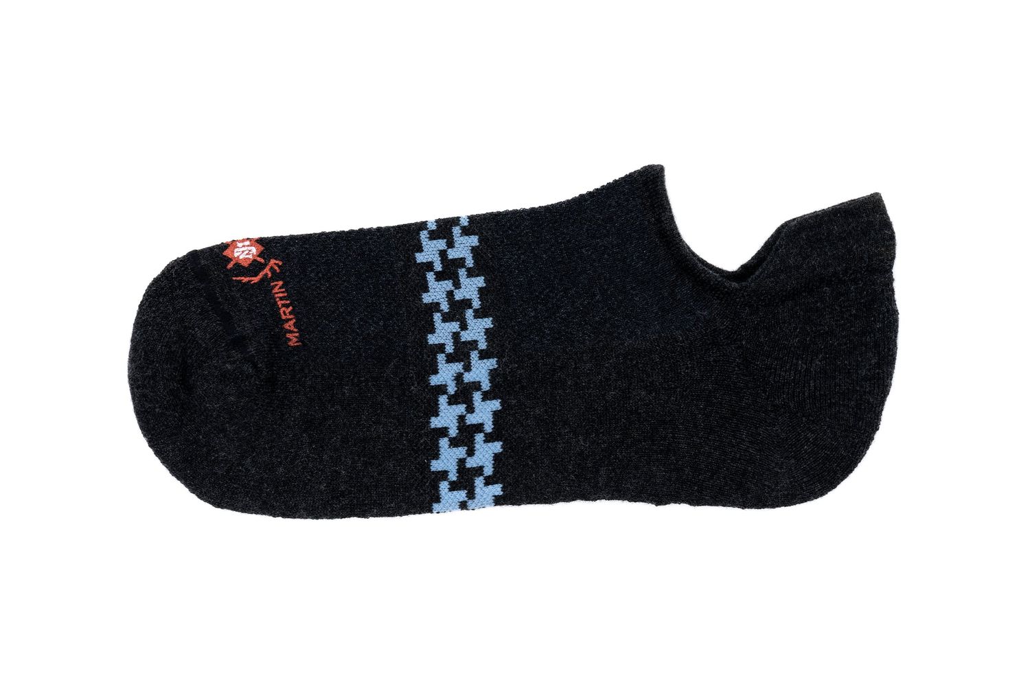 SIGNATURE SNEAKER HOUNDSTOOTH SOCK - Charcoal-OS