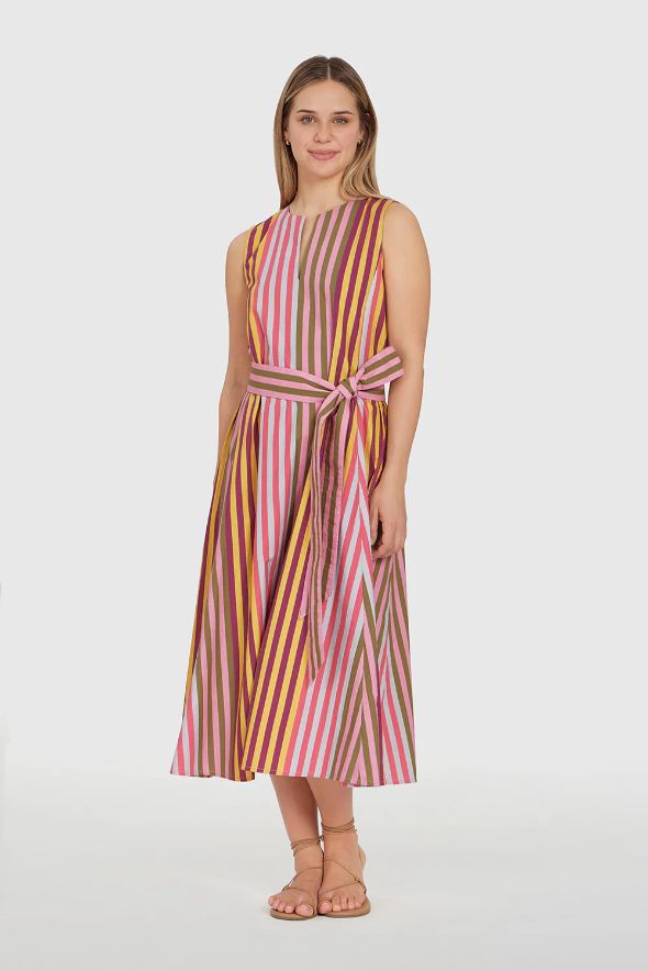 ANNIE DRESS - 15052261294240, Color: KABASH STRIPE, Size: XS