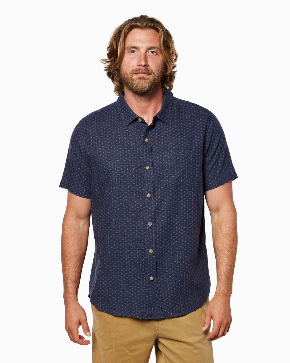 coastline s/s  - TW1159, Color: navy micro mark, Size: S