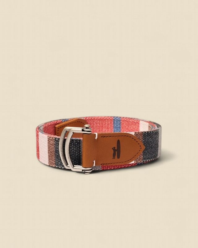 BOWEN D-RING CANVAS STRIPED BELT