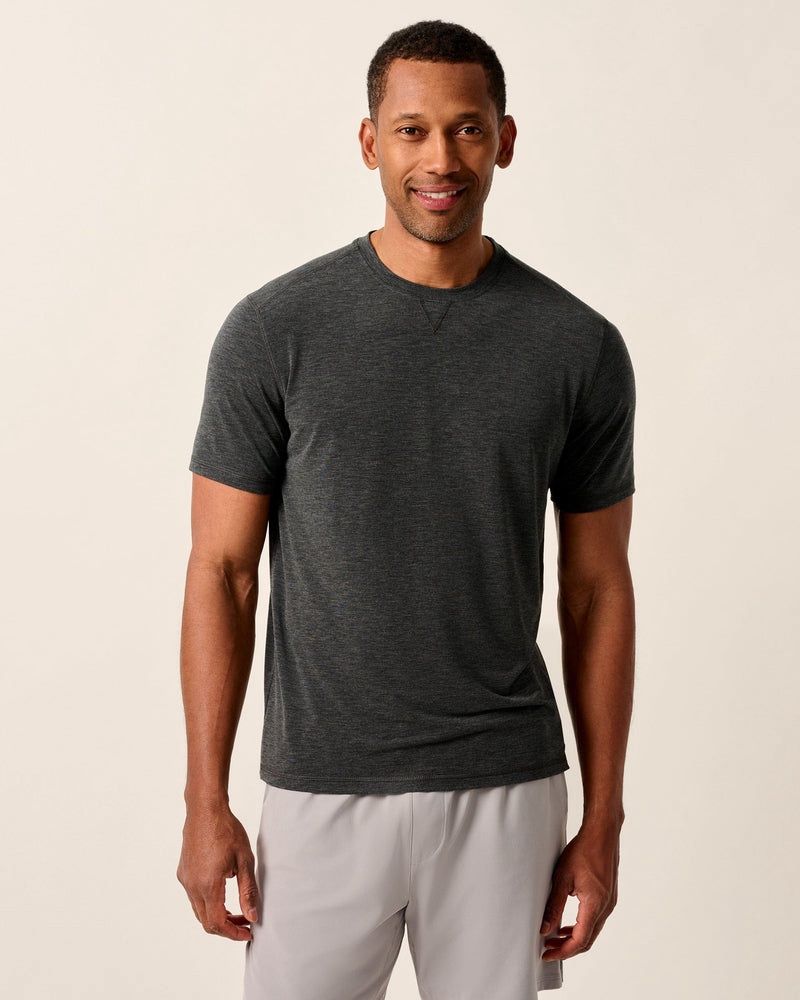 COURSE TEE, Color: HEATHER BLACK, Size: M