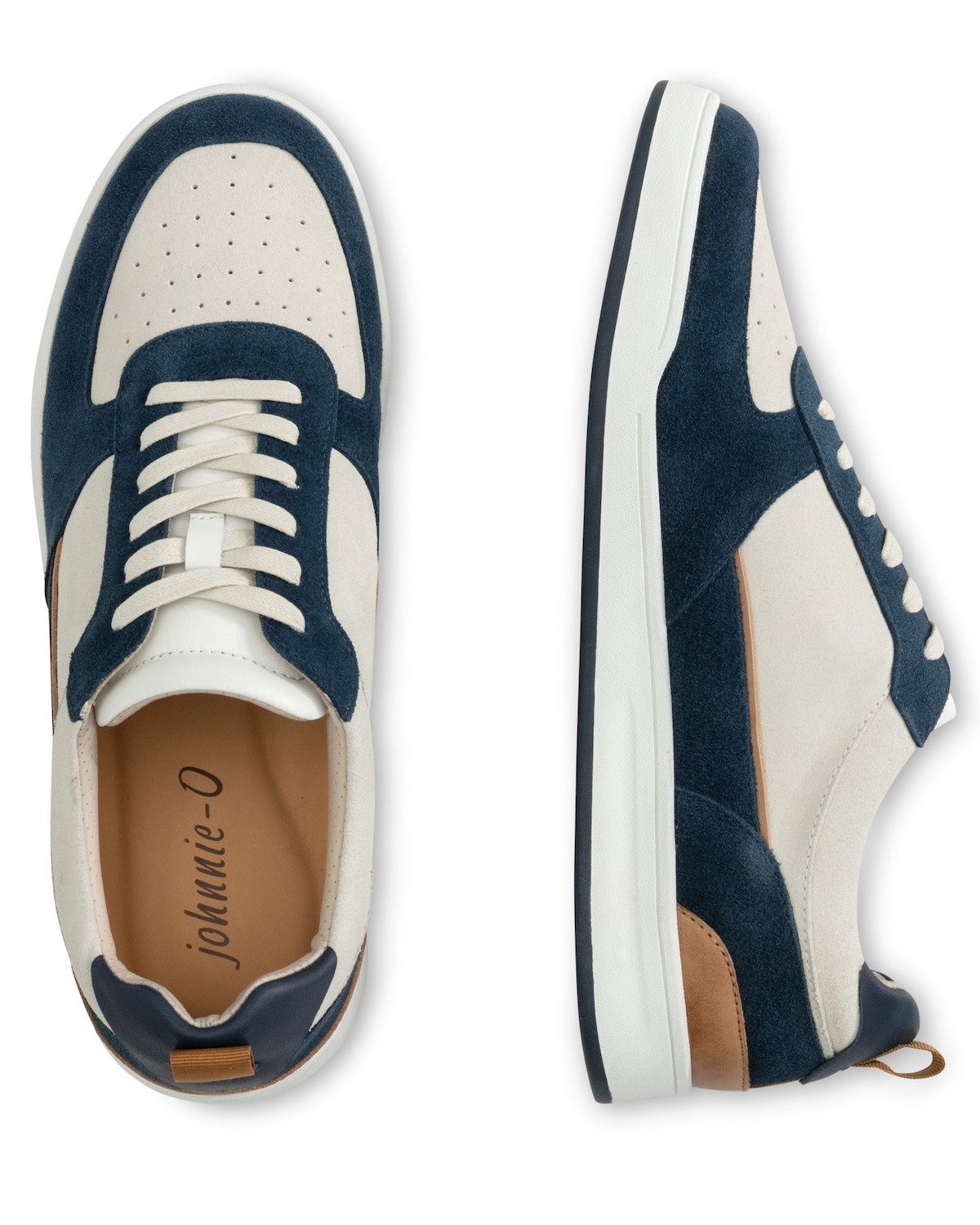 TOPSPIN COURT SNEAKER WITH SUEDE, Color: NAVY/WHITE, Size: 9