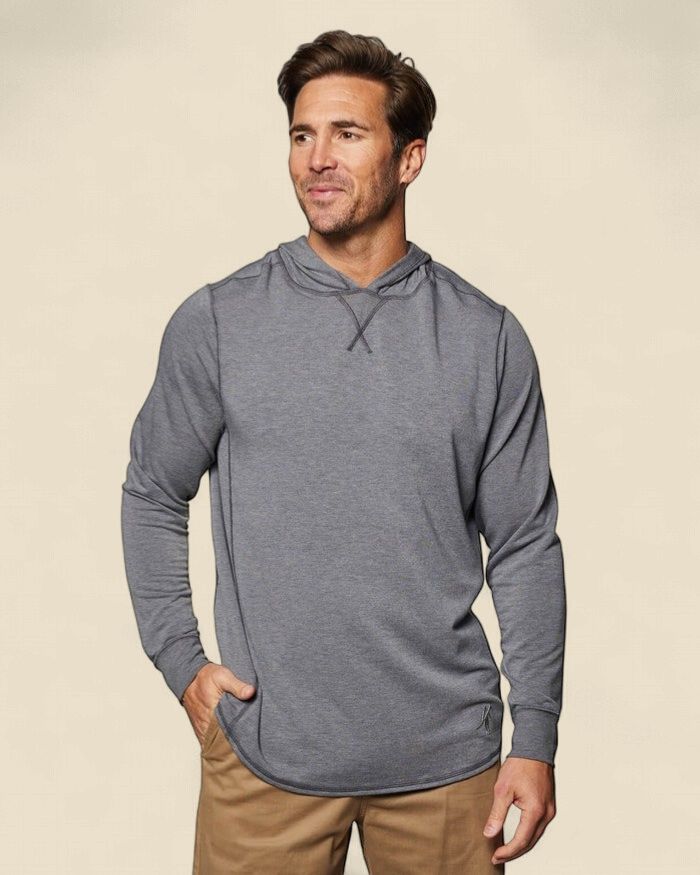 Schooner Long Sleeve Hoodie, Color: Dark Grey Heather, Size: S