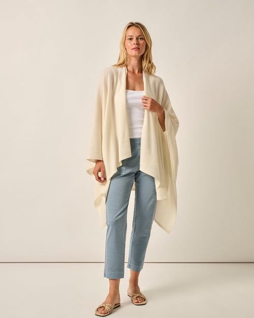 LOUISA CASHMERE BLEND WRAP, Color: VANILLA, Size: OS