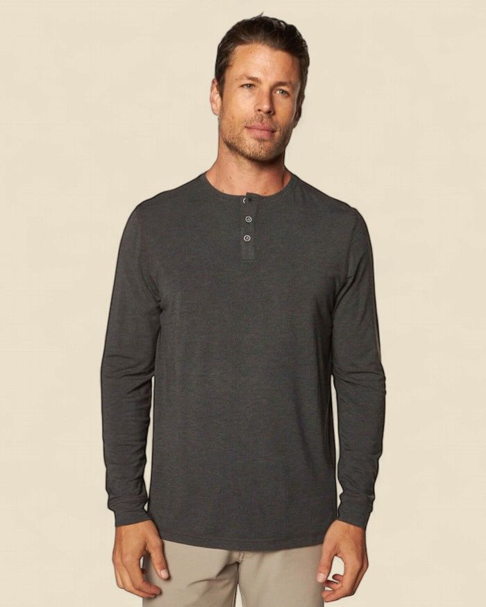Sea Fit Henley, Color: Black, Size: M