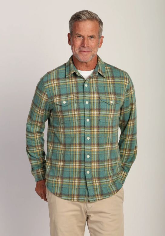 CEDAR CREEK PLAID LS - F1M44SK51, Color: GREEN, Size: M