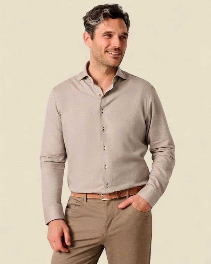AUGUSTIN TOP SHELF BUTTON DOWN SHIRT, Color: HAZELNUT, Size: M