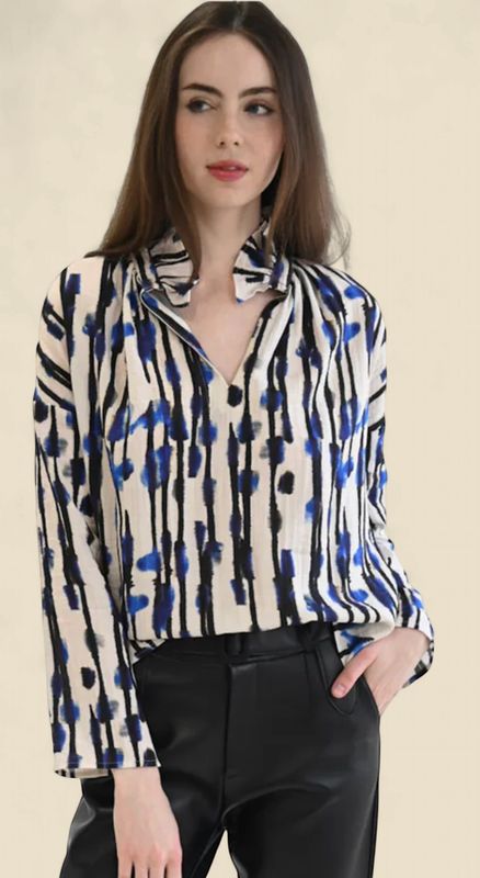 VICKI LONG SLEEVE FIRE STRIPE