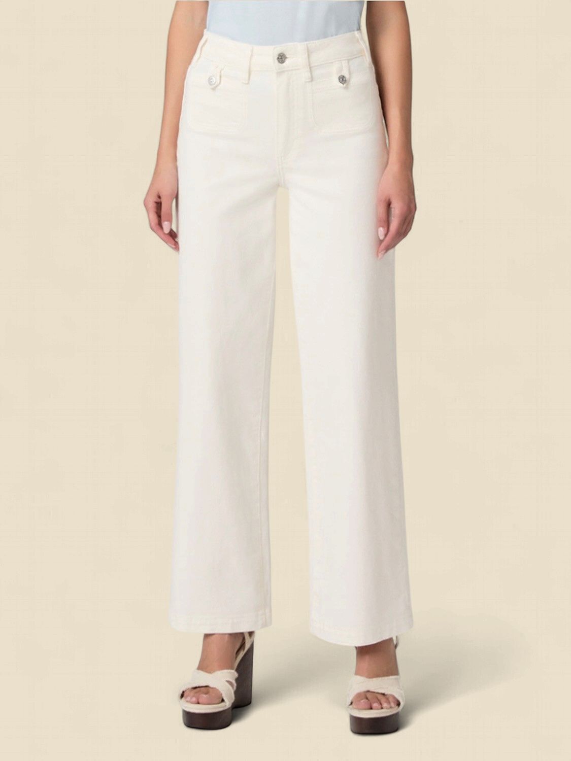 ANESSA 31IN ROUNDED INSET POCKETS - TONAL ECRU