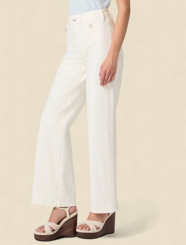 ANESSA 31IN ROUNDED INSET POCKETS - TONAL ECRU