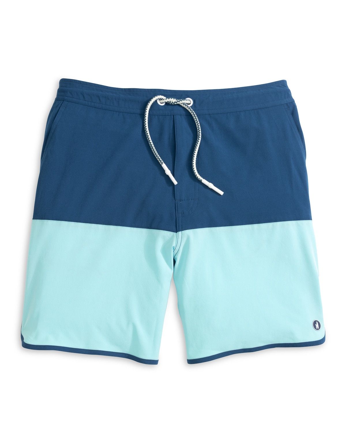 TULLY HALF ELASTIC 7'' SURF SHORTS - SCALLOPED HEM, Color: SPORT NAVY, Size: M