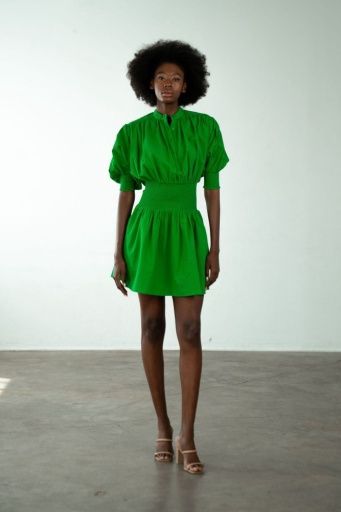 CYNTHIA DRESS, Colour: KELLY GREEN, Size: XS