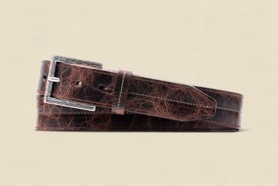 AUSTIN ITALIAN SADDLE LEATHER BELT - ACORN