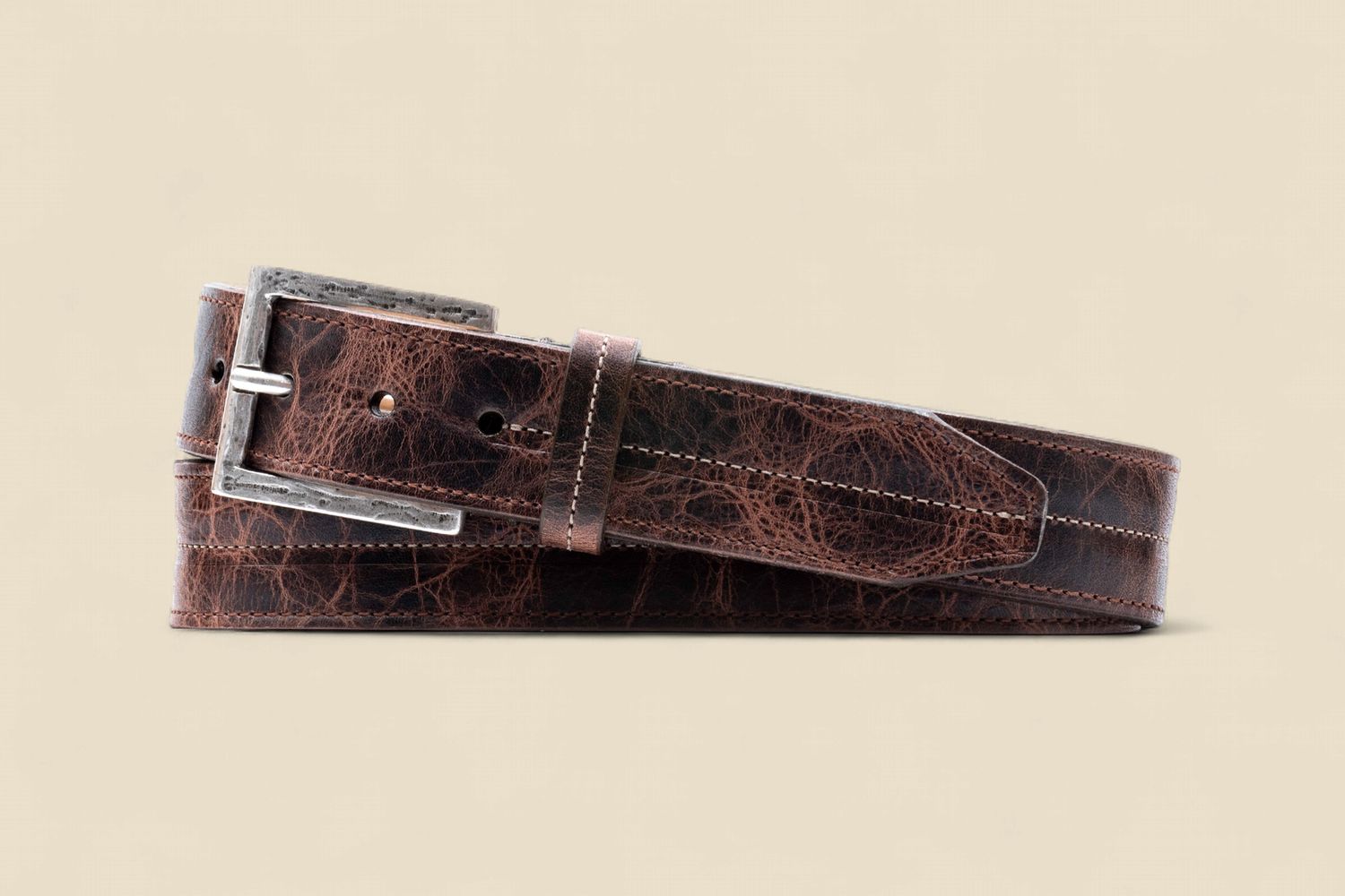 AUSTIN ITALIAN SADDLE LEATHER BELT - ACORN, Size: 32