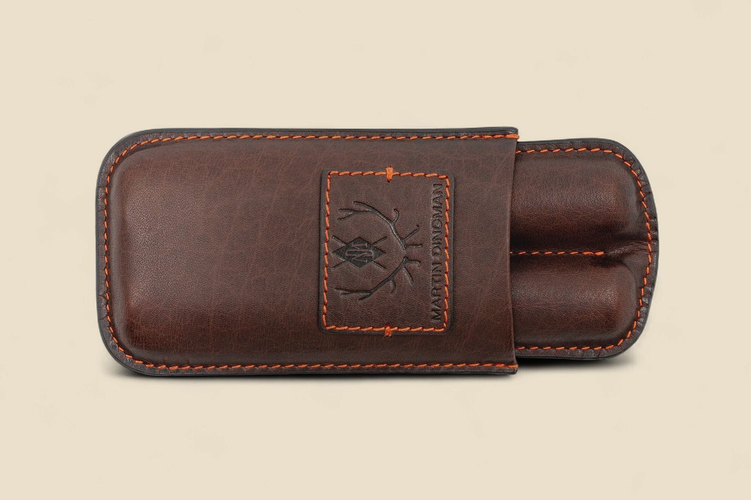HAVANA SADDLE LEATHER CIGAR CASE - RUSSET, Color: Russet, Size: OS