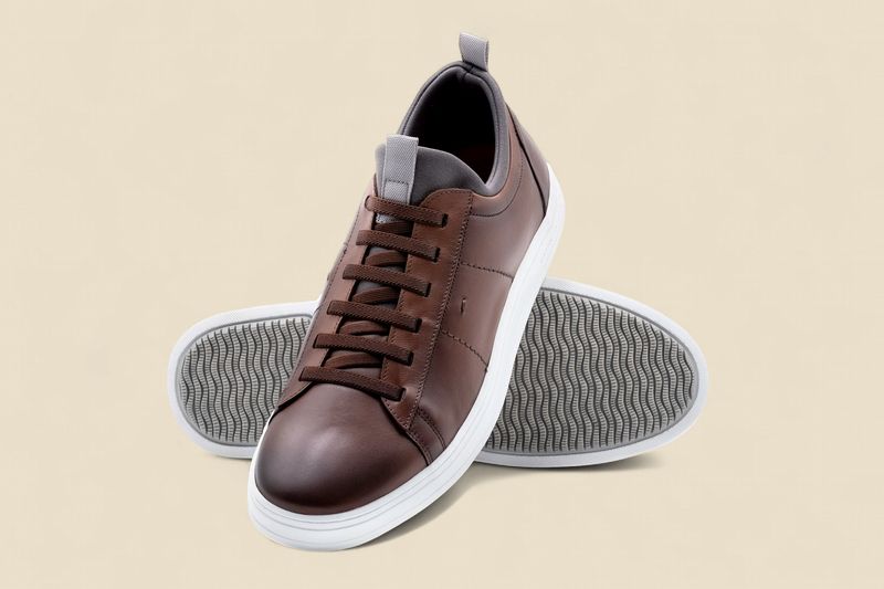 CAMERON SHEEP SKIN SNEAKERS - WHISKEY