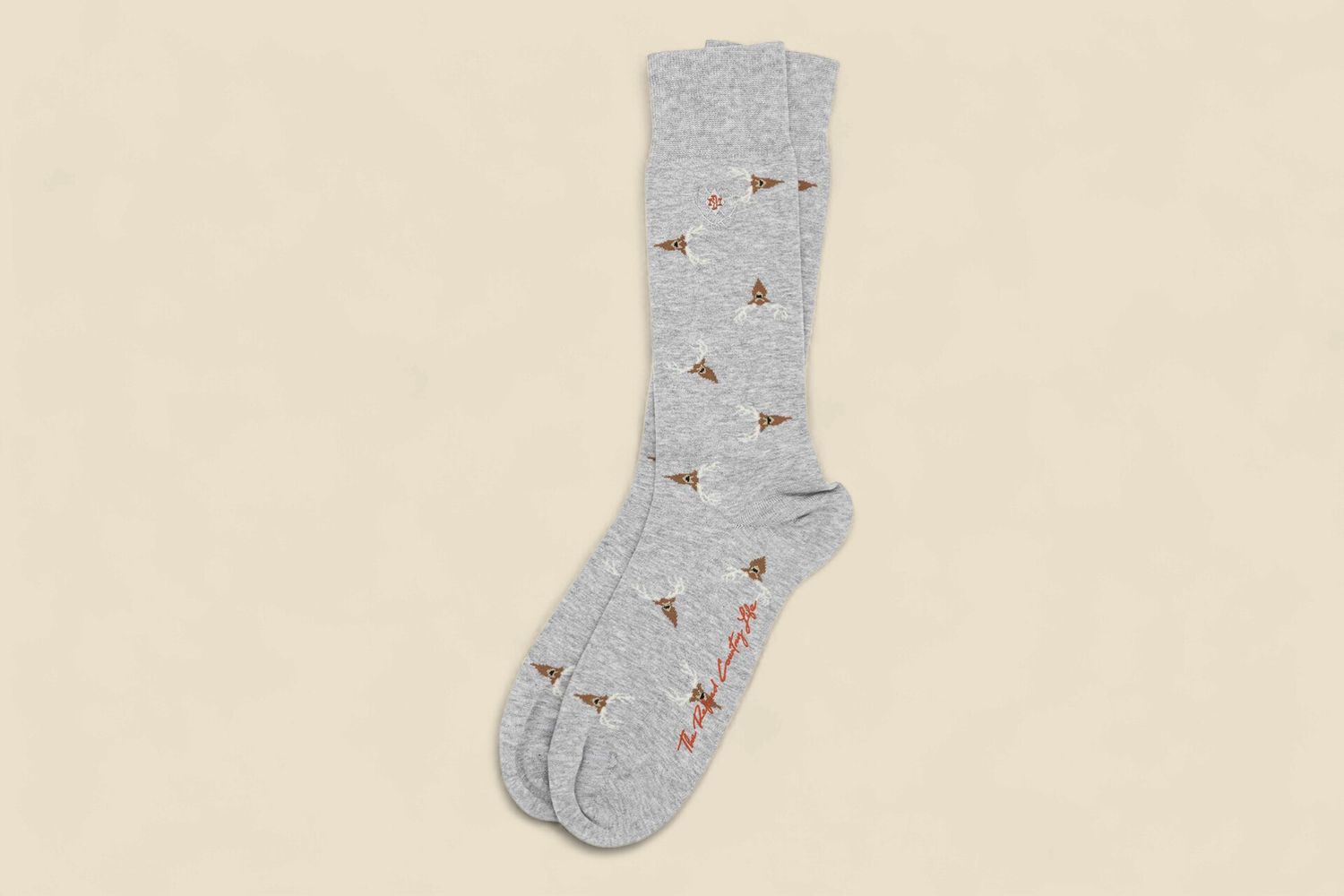 FANCIES PERUVIAN PIMA COTTON SOCKS - ASH/GREY BUCK