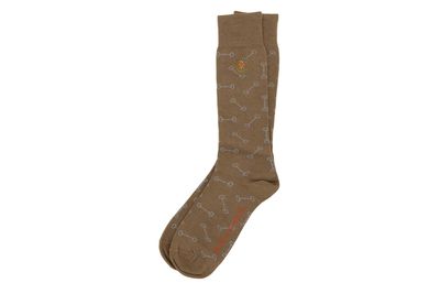FANCIES PERUVIAN PIMA COTTON SOCKS -BRITISH KHAKI HORSE BIT