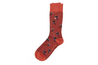 PHEASANT PERUVIAN PIMA COTTON SOCKS - PUMPKIN
