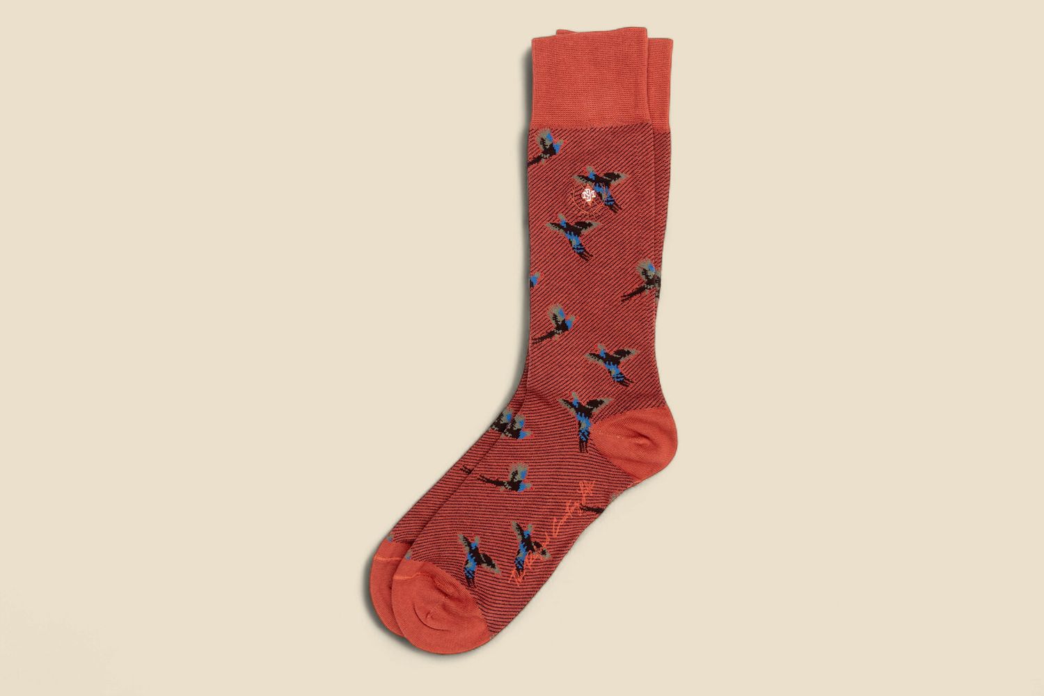 PHEASANT PERUVIAN PIMA COTTON SOCKS - PUMPKIN