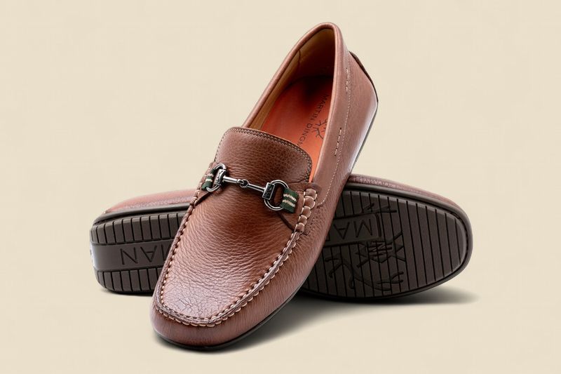 BERMUDA GLOVE LEATHER HORSE BIT LOAFERS - HAVANNA
