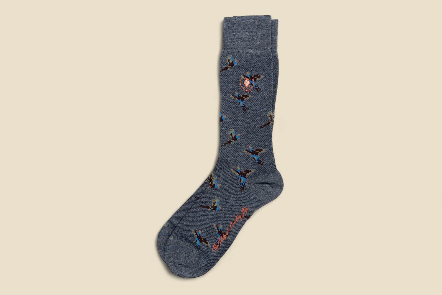 PHEASANT PERUVIAN PIMA COTTON SOCKS - GRAPHITE