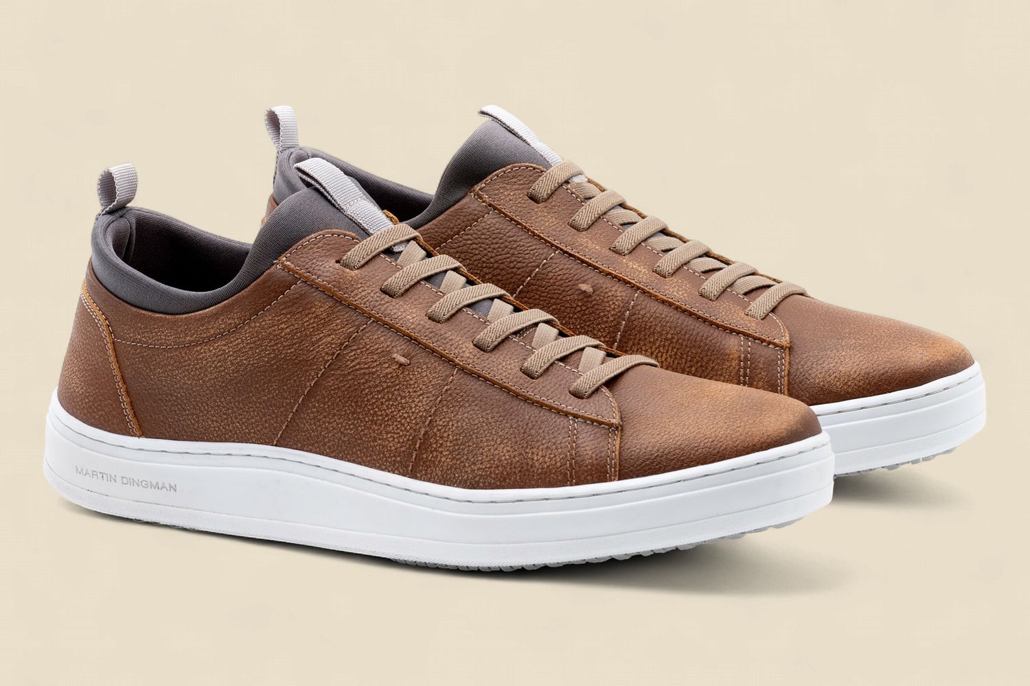 CAMERON PEBBLE GRAIN SNEAKERS - OLD SADDLE, Size: 8