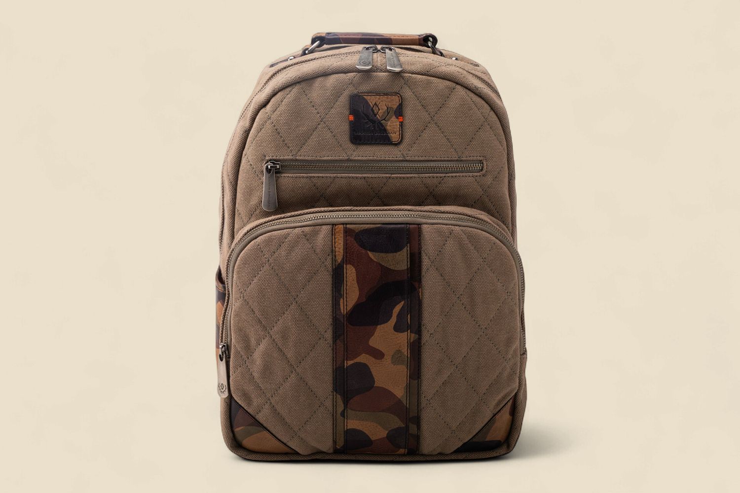 WOODLAND QUILTED OXFORD CANVAS BACKPACK
