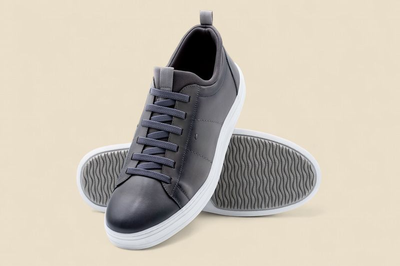 CAMERON SHEEP SKIN SNEAKERS - SLATE