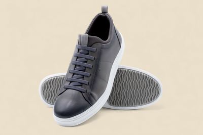 CAMERON SHEEP SKIN SNEAKERS - SLATE