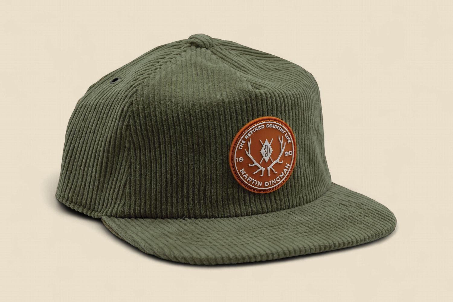 CORDUROY COUNTRY CAP - EVERGREEN