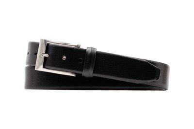 LUCA LUXE ITALIAN CALF LEATHER BELT - BLACK