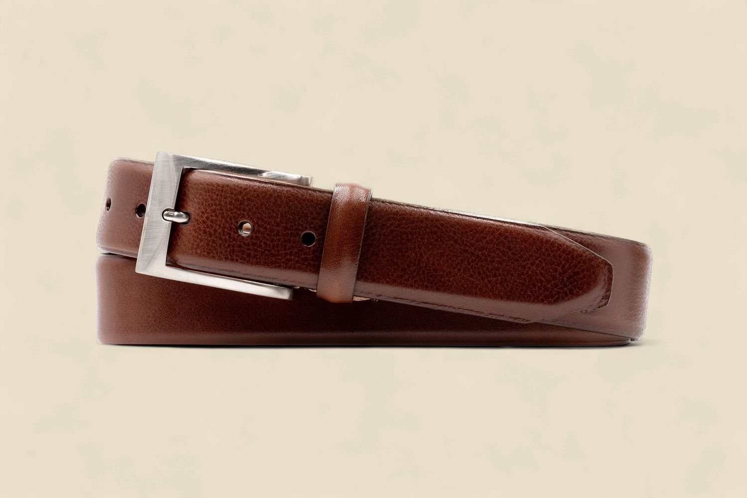 LUCA LUXE ITALIAN CALF LEATHER BELT - CHESTNUT