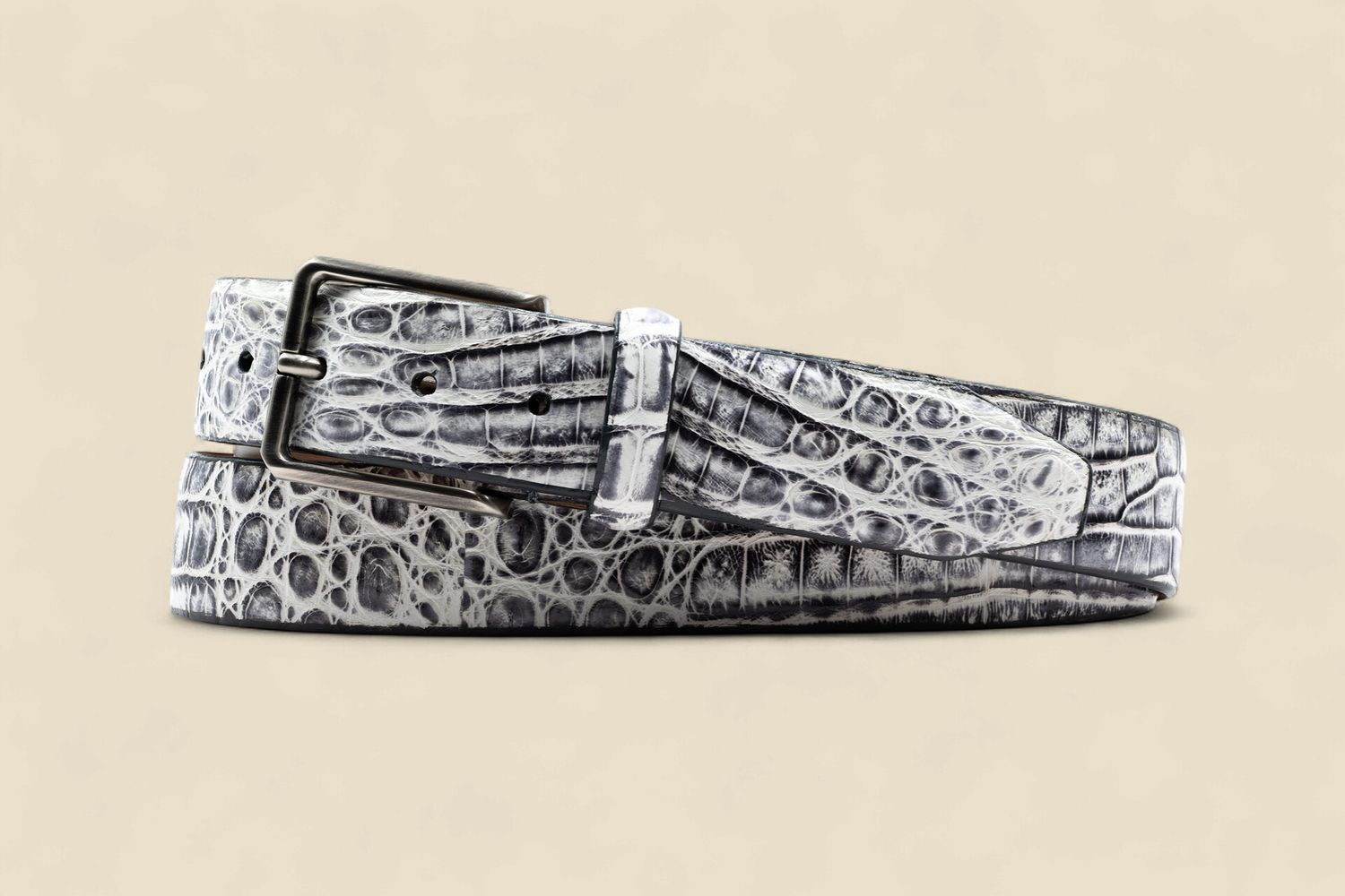 ONE BY ONE CAIMAN CROCODILE - PEWTER