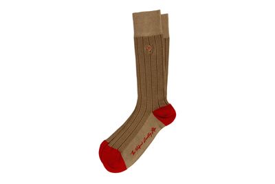 VENTILATED ALL SEASON PERUVIAN PIMA COTTON SOCKS -KHAKI