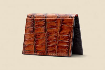 ANTHONY ALLIGATOR GRAIN ID WALLET - CHESTNUT